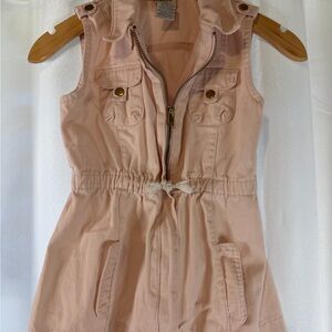 Sleeveless Drawstring Top in Blush Pink